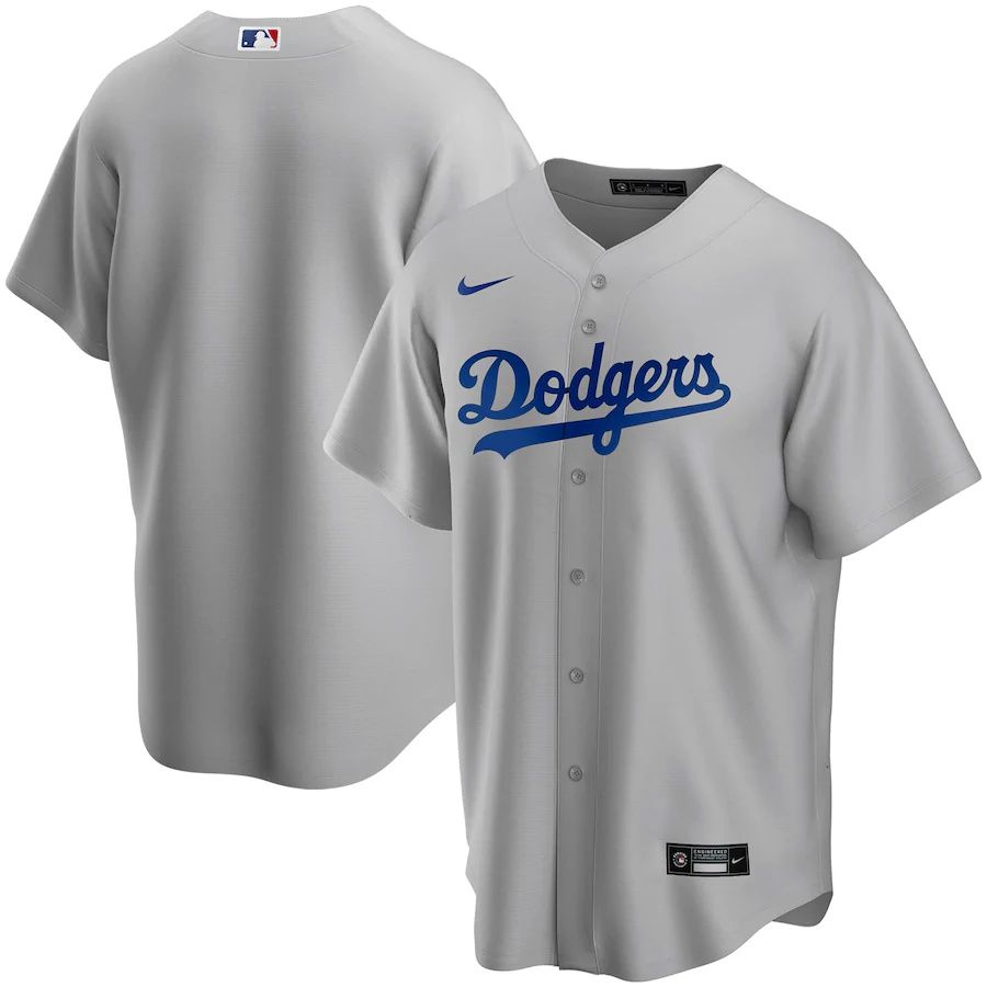 Mens Los Angeles Dodgers Nike Gray Alternate Replica Team MLB Jerseys